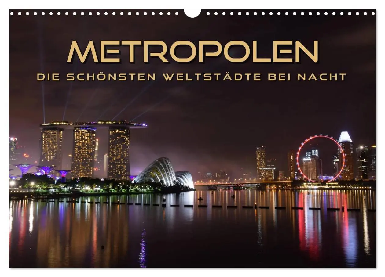 Cover: 9783457877395 | METROPOLEN - die schönsten Weltstädte bei Nacht (Wandkalender 2026...