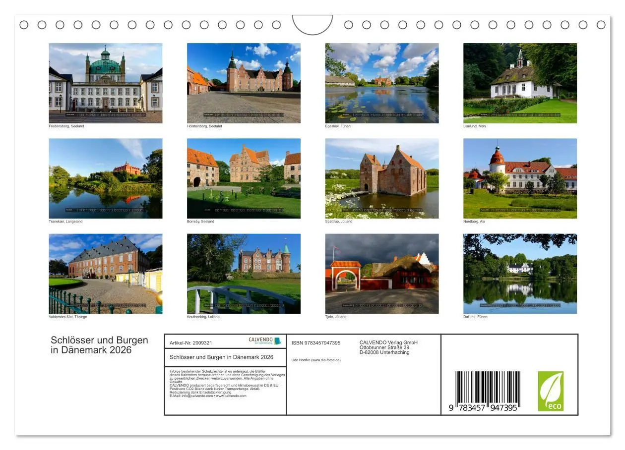 Bild: 9783457947395 | Schlösser und Burgen in Dänemark 2026 (Wandkalender 2026 DIN A4...