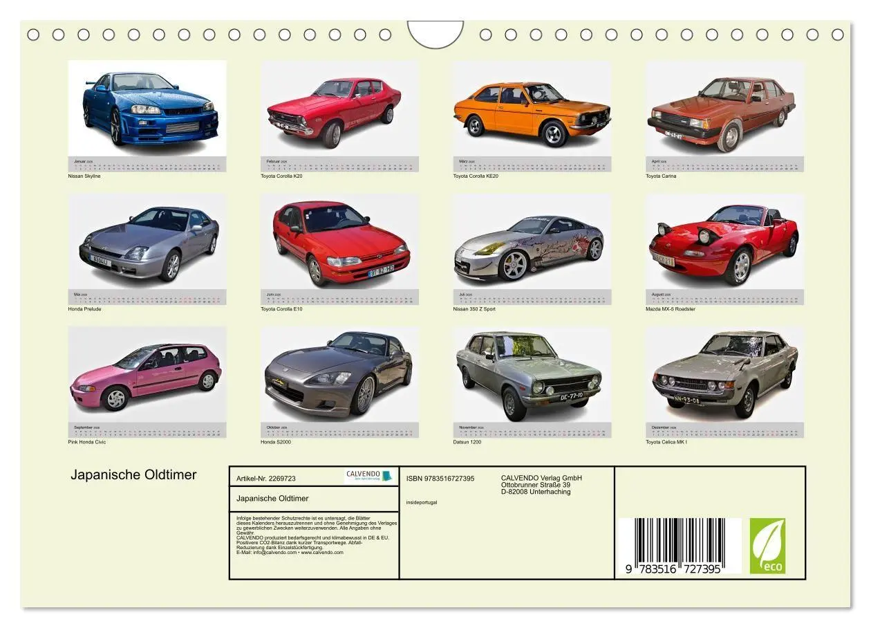 Bild: 9783516727395 | Japanische Oldtimer (Wandkalender 2026 DIN A4 quer), CALVENDO...
