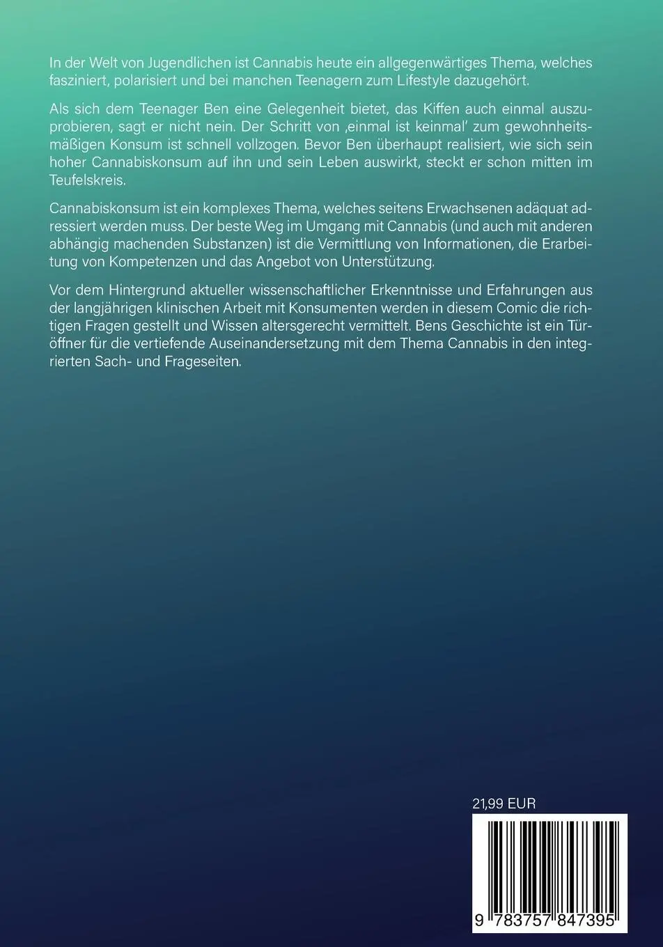 Rückseite: 9783757847395 | Weggekifft | Ein psychoedukativer Comic über Jugendliche und Cannabis