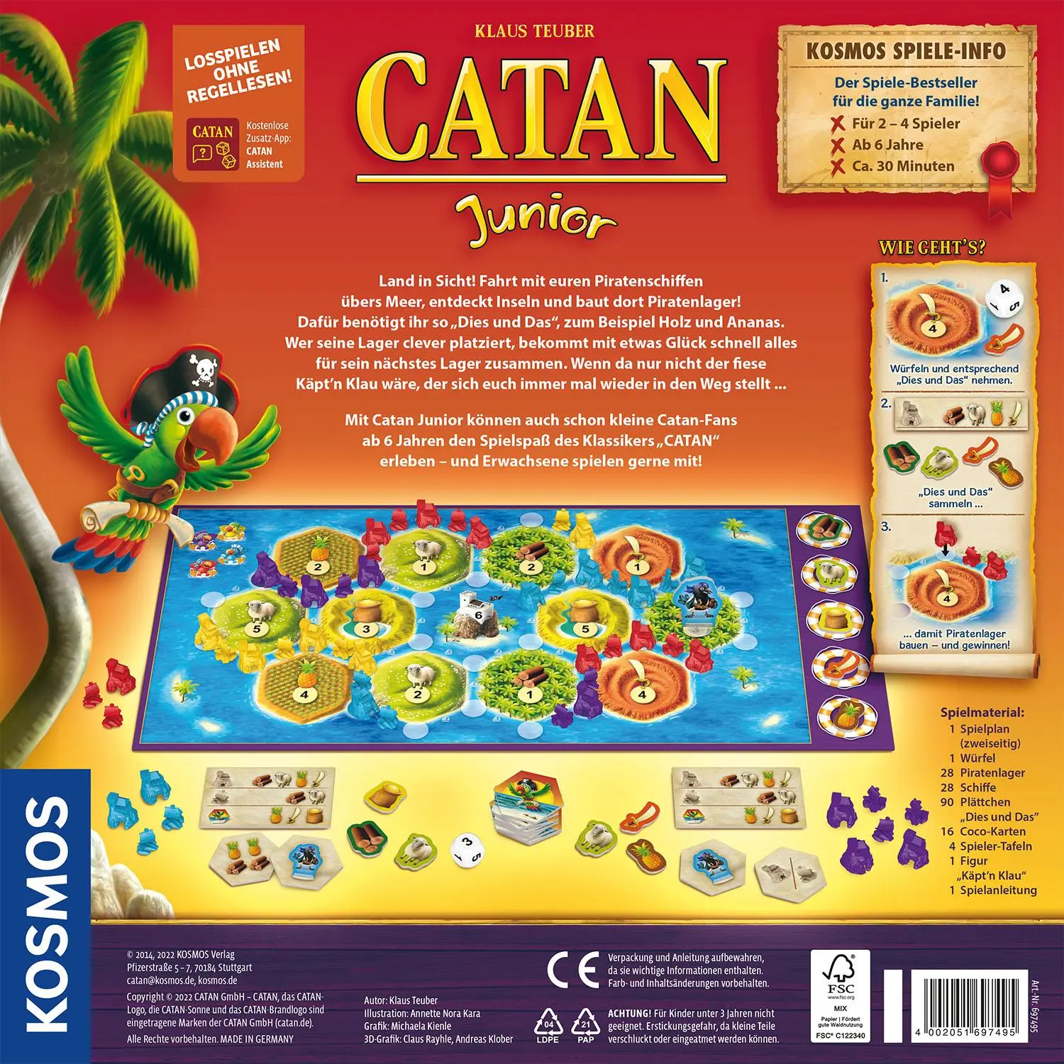 Bild: 4002051697495 | Die Siedler von Catan Junior | für 2 - 4 Spieler | Klaus Teuber | 2014