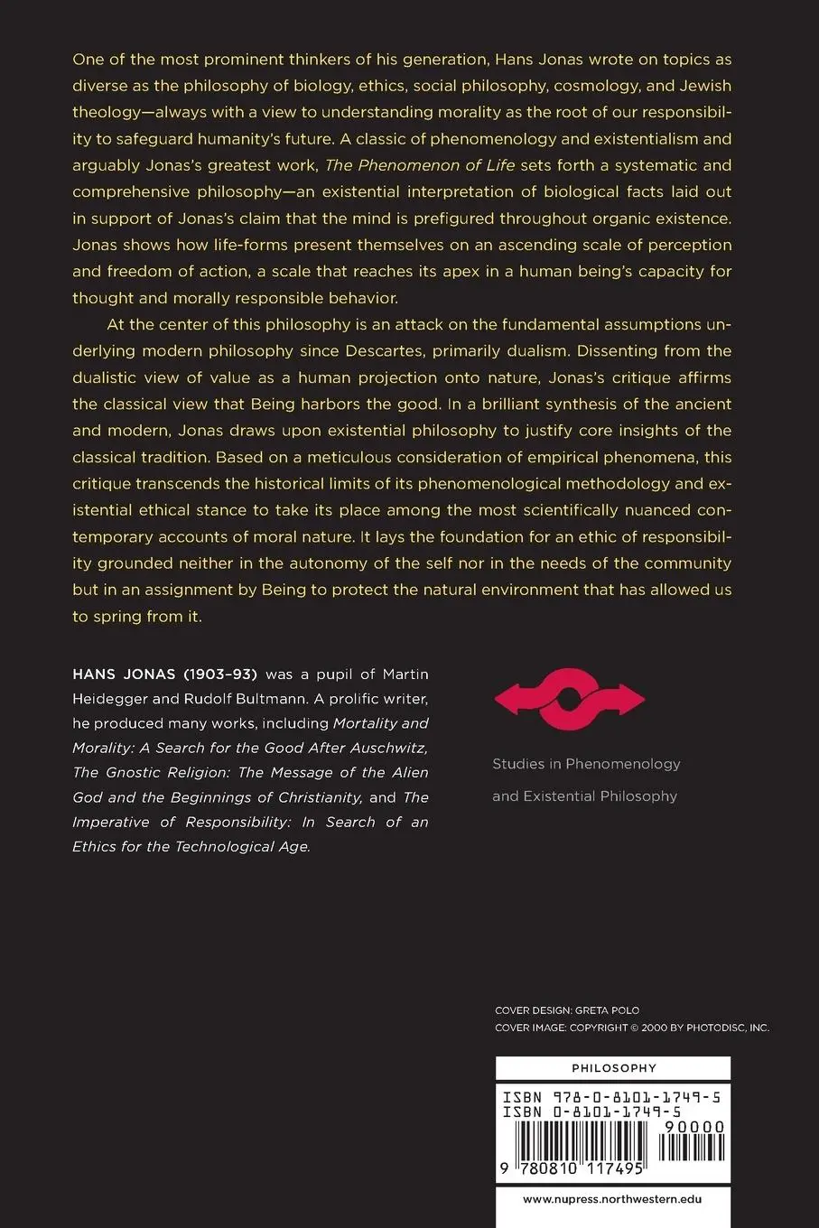 Rückseite: 9780810117495 | The Phenomenon of Life | Toward a Philosophical Biology | Hans Jonas