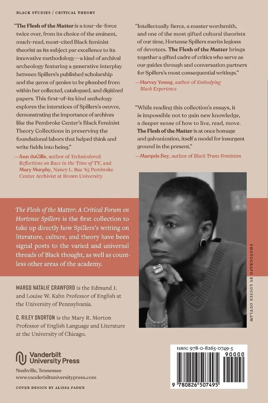 Rückseite: 9780826507495 | Flesh of the Matter | A Critical Forum on Hortense Spillers | Crawford