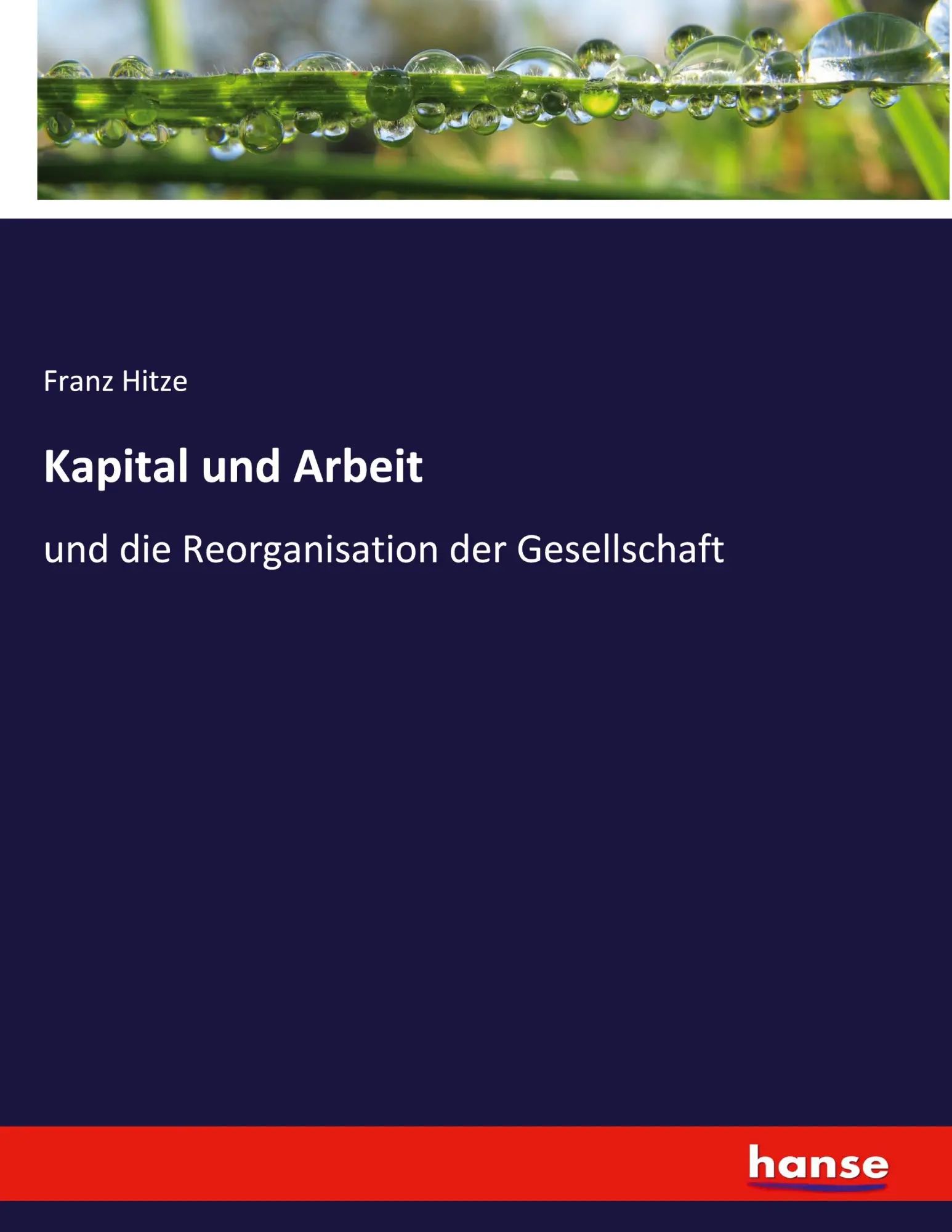Kapital und Arbeit: und die Reorganisation der Gesellschaft