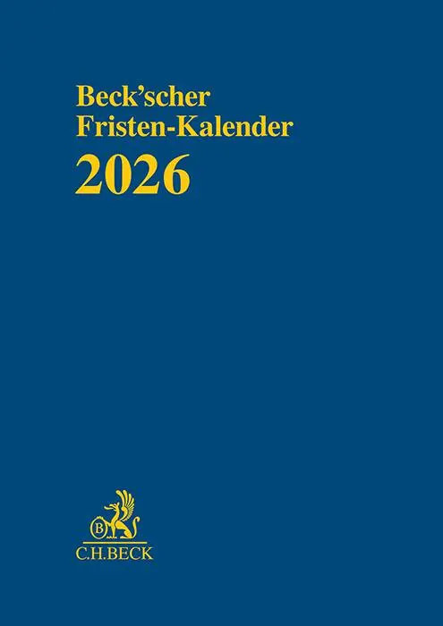 Cover: 9783406827495 | Beck'scher Fristen-Kalender 2026 | Kalender | 330 S. | Deutsch | 2026
