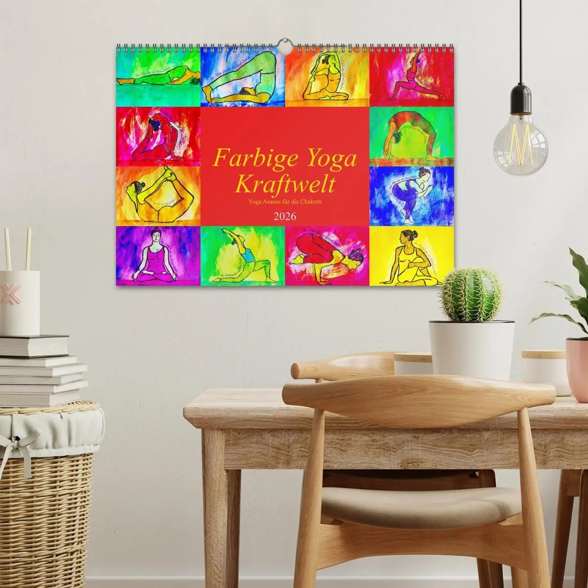 Bild: 9783457937495 | Farbige Yoga Kraftwelt - Yoga Asanas für die Chakren (Wandkalender...
