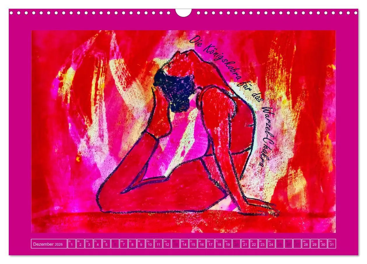 Bild: 9783457937495 | Farbige Yoga Kraftwelt - Yoga Asanas für die Chakren (Wandkalender...