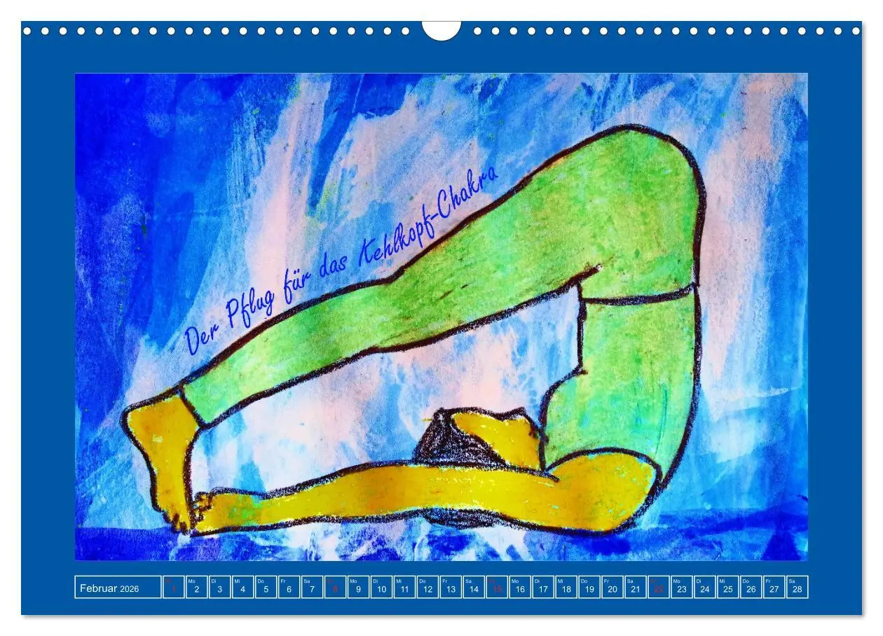 Bild: 9783457937495 | Farbige Yoga Kraftwelt - Yoga Asanas für die Chakren (Wandkalender...