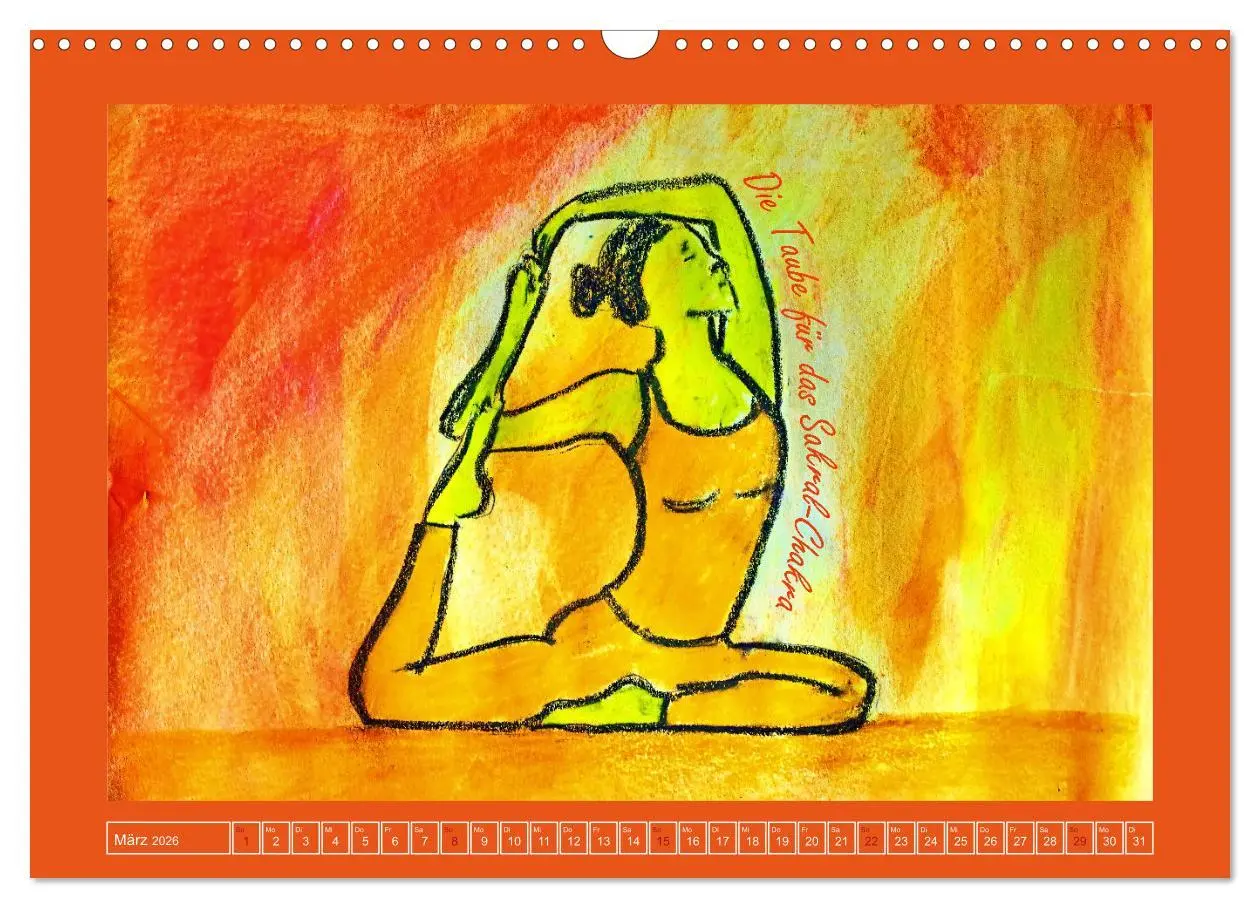 Bild: 9783457937495 | Farbige Yoga Kraftwelt - Yoga Asanas für die Chakren (Wandkalender...