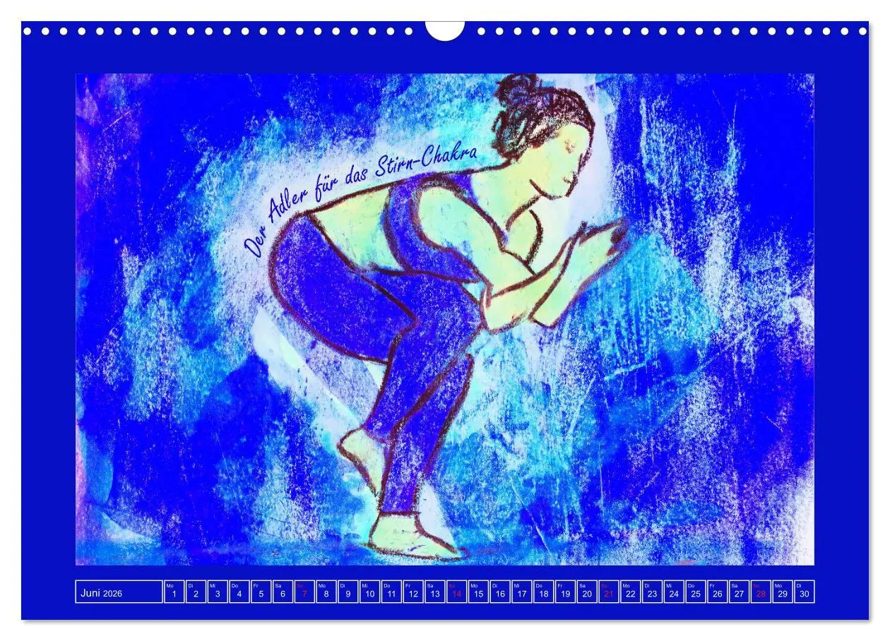 Bild: 9783457937495 | Farbige Yoga Kraftwelt - Yoga Asanas für die Chakren (Wandkalender...