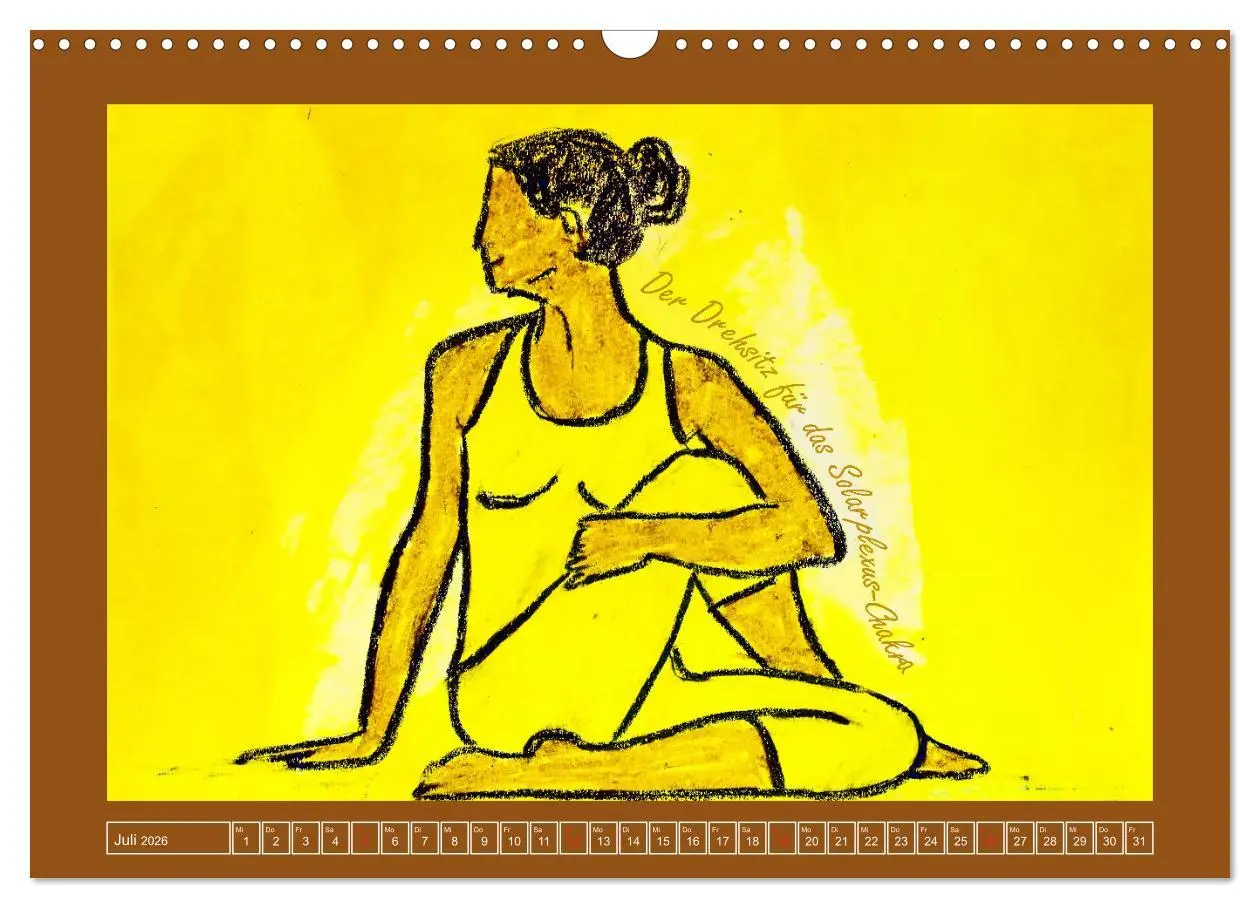 Bild: 9783457937495 | Farbige Yoga Kraftwelt - Yoga Asanas für die Chakren (Wandkalender...