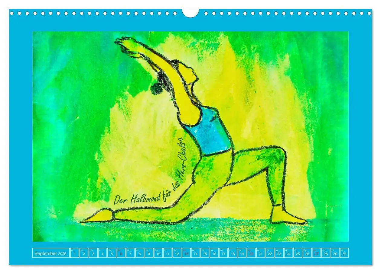 Bild: 9783457937495 | Farbige Yoga Kraftwelt - Yoga Asanas für die Chakren (Wandkalender...