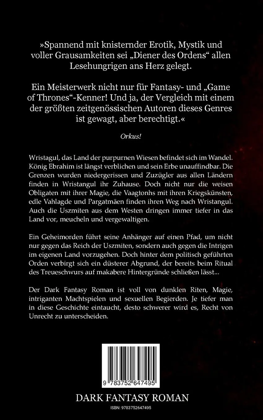 Rückseite: 9783752647495 | Diener des Ordens | Band I - Das Zweigesicht | C. Gina Riot | Buch