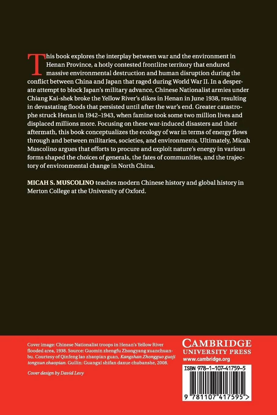 Rückseite: 9781107417595 | The Ecology of War in China | Micah S. Muscolino | Taschenbuch | 2016