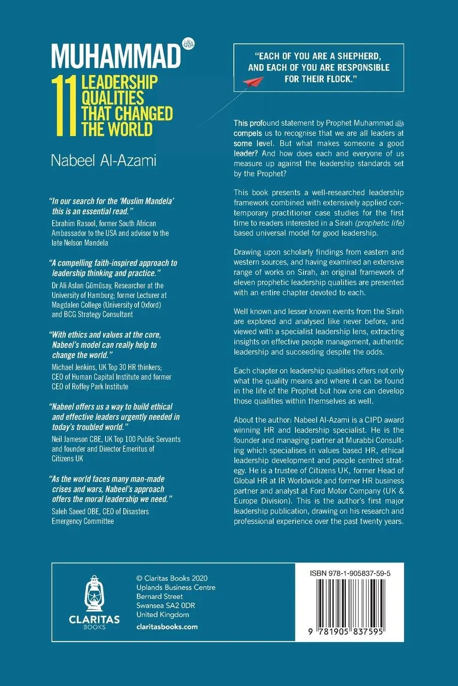 Rückseite: 9781905837595 | Muhammad (s) | 11 Leadership Qualities that Changed the World | Buch