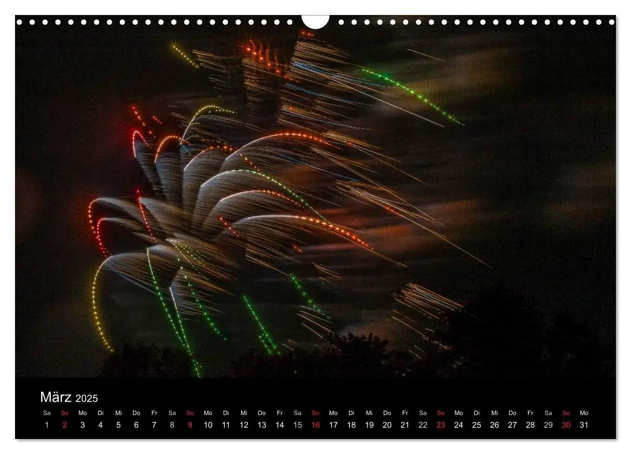 Bild: 9783435837595 | Das Feuerwerk (Wandkalender 2025 DIN A3 quer), CALVENDO Monatskalender