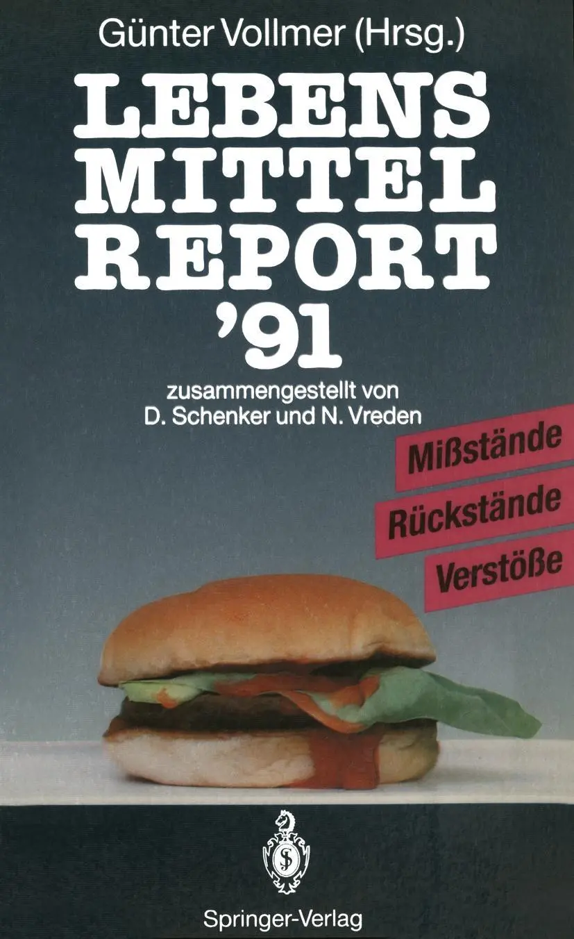 Cover: 9783540537595 | Lebensmittelreport '91 | Mißstände · Rückstände · Verstöße | Vollmer