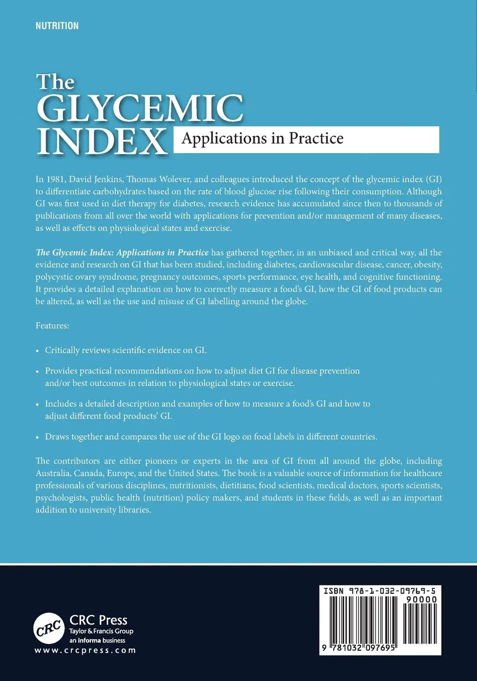 Rückseite: 9781032097695 | The Glycemic Index | Applications in Practice | Elena Philippou | Buch