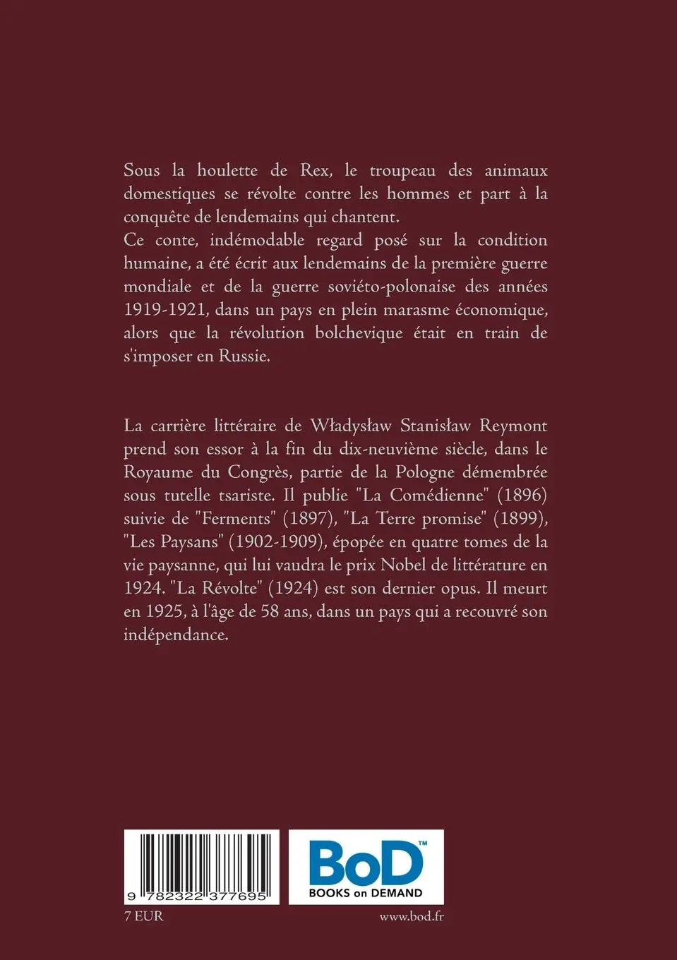 Rückseite: 9782322377695 | La Révolte | (Bunt) | Wladyslaw Stanislaw Reymont | Taschenbuch | 2021