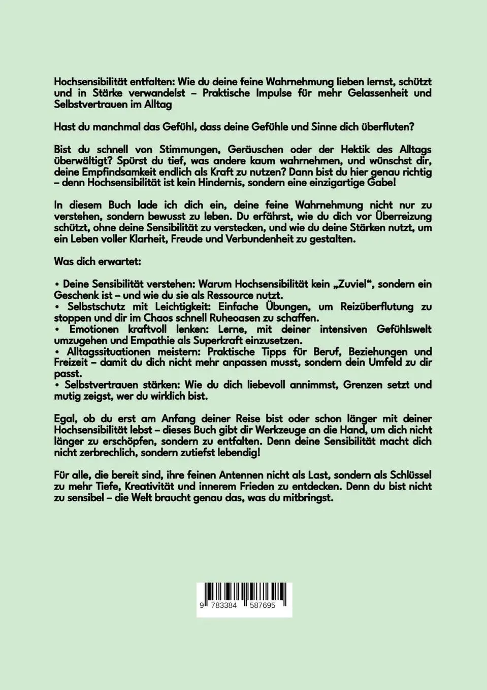 Rückseite: 9783384587695 | Hochsensibilität entfalten: Wie du deine feine Wahrnehmung lieben...