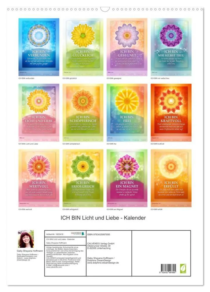 Bild: 9783435997695 | ICH BIN Licht und Liebe - Kalender (Wandkalender 2025 DIN A2 hoch),...
