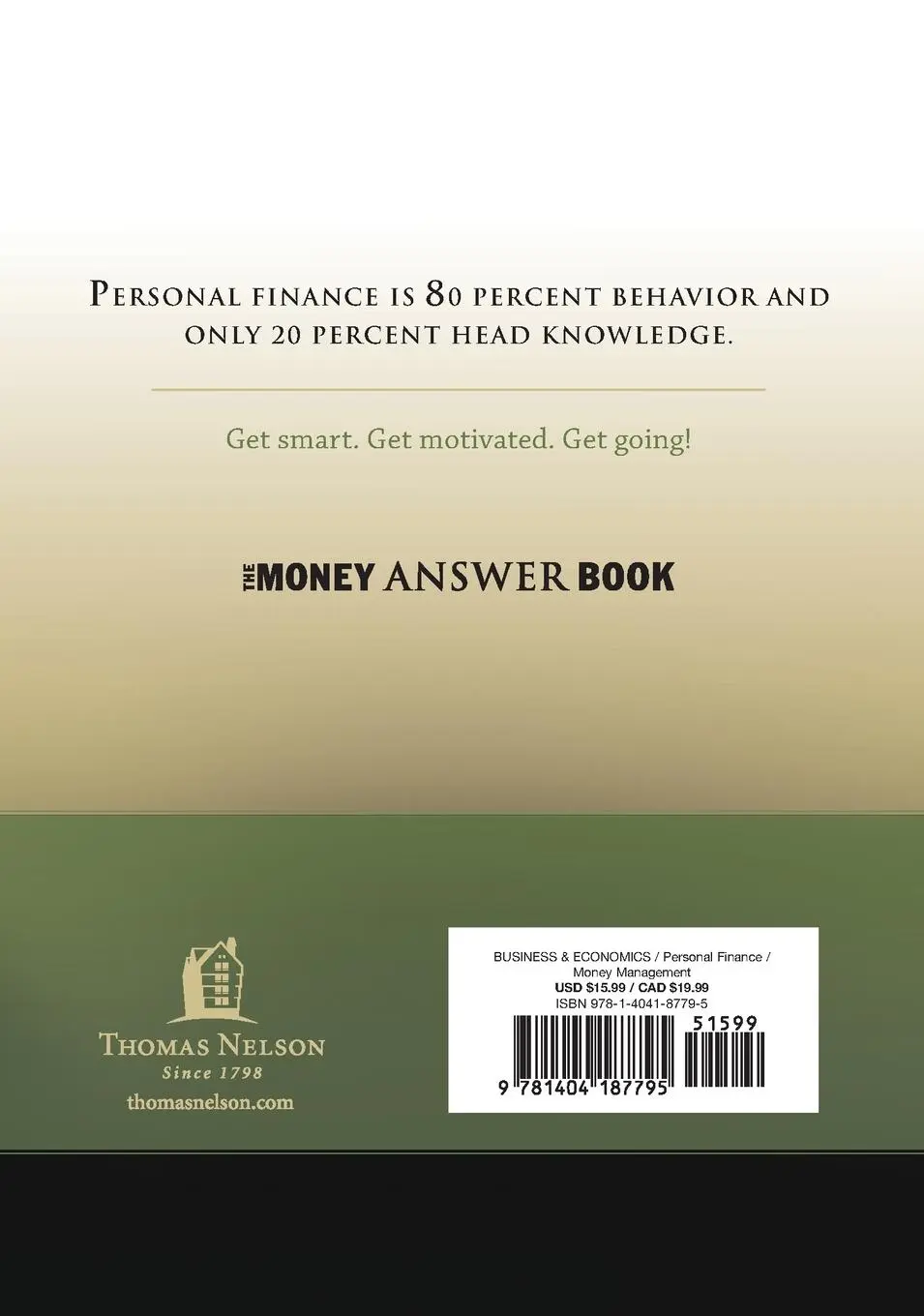 Rückseite: 9781404187795 | Money Answer Book Softcover | Dave Ramsey | Taschenbuch | Englisch