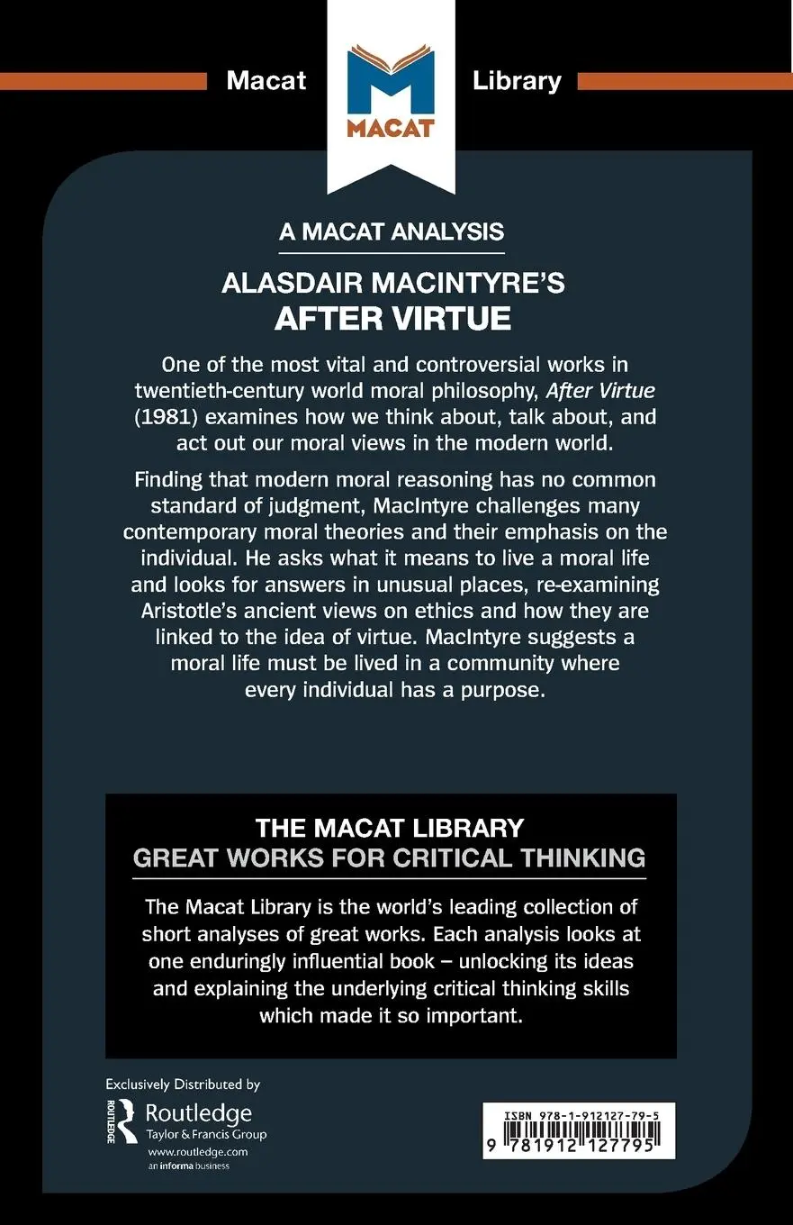Rückseite: 9781912127795 | An Analysis of Alasdair MacIntyre's After Virtue | Jon W. Thompson