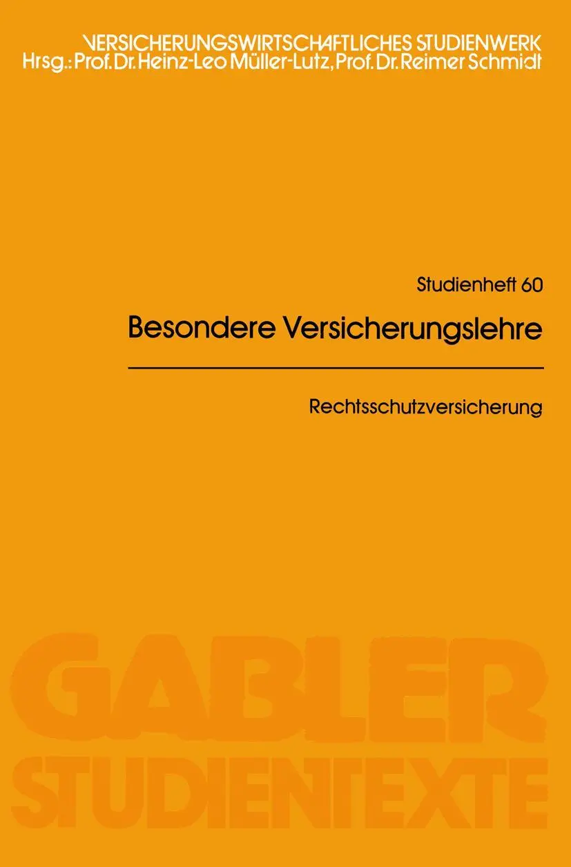 Cover: 9783409007795 | Rechtsschutzversicherung | Günter Ridder | Taschenbuch | 1574 S.