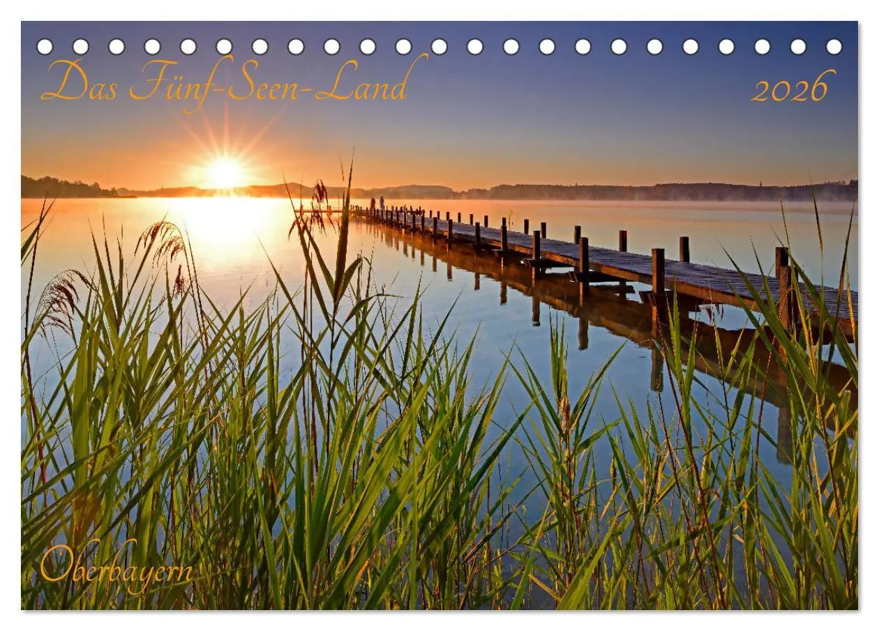 Cover: 9783457767795 | Das Fünf-Seen-Land Oberbayern (Tischkalender 2026 DIN A5 quer),...