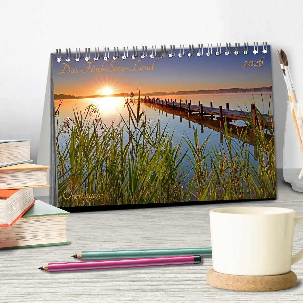 Bild: 9783457767795 | Das Fünf-Seen-Land Oberbayern (Tischkalender 2026 DIN A5 quer),...