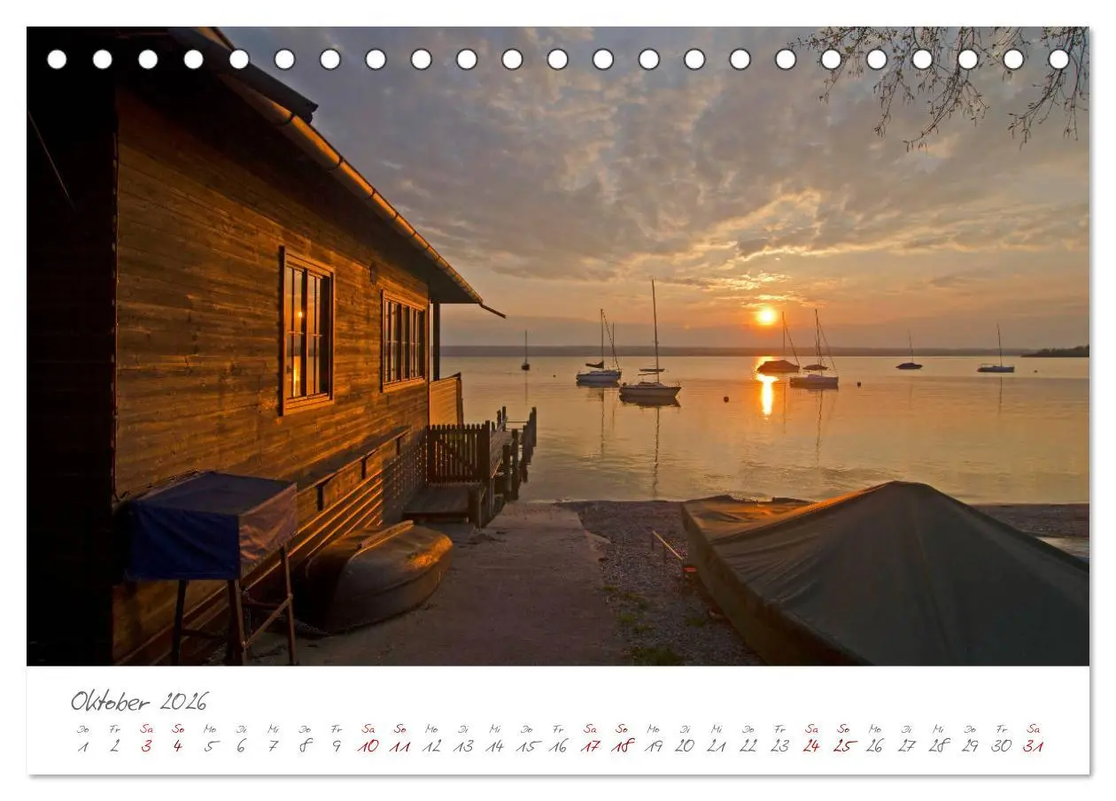 Bild: 9783457767795 | Das Fünf-Seen-Land Oberbayern (Tischkalender 2026 DIN A5 quer),...