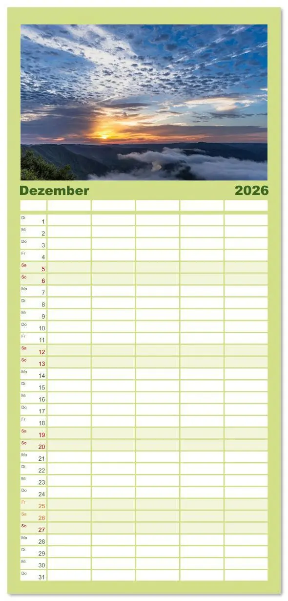 Bild: 9783516617795 | Familienplaner 2026 - Moselansichten mit 5 Spalten (Wandkalender,...