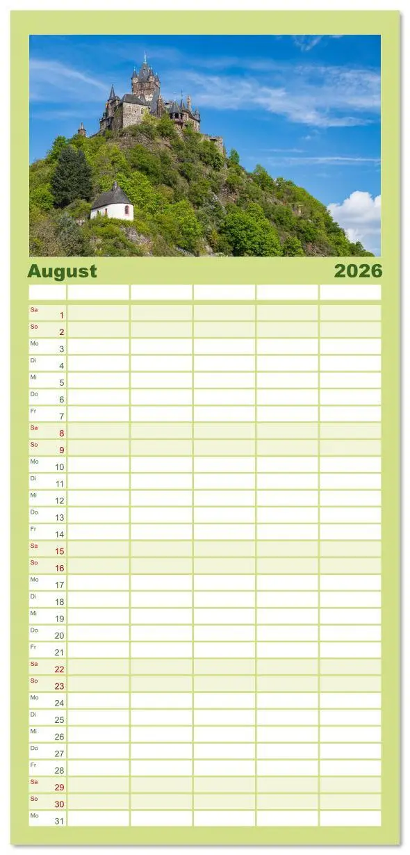 Bild: 9783516617795 | Familienplaner 2026 - Moselansichten mit 5 Spalten (Wandkalender,...