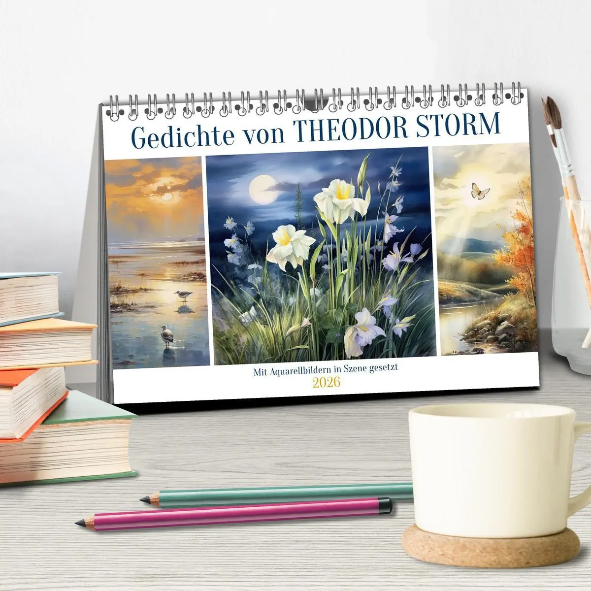 Bild: 9783457517895 | Gedichte von Theodor Storm (Tischkalender 2026 DIN A5 quer),...
