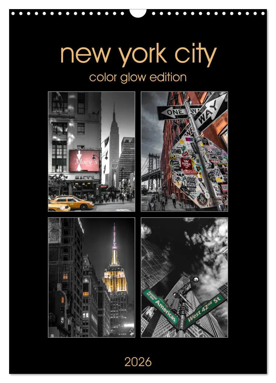 Cover: 9783516397895 | New York City - Color Glow Edition (Wandkalender 2026 DIN A3 hoch),...