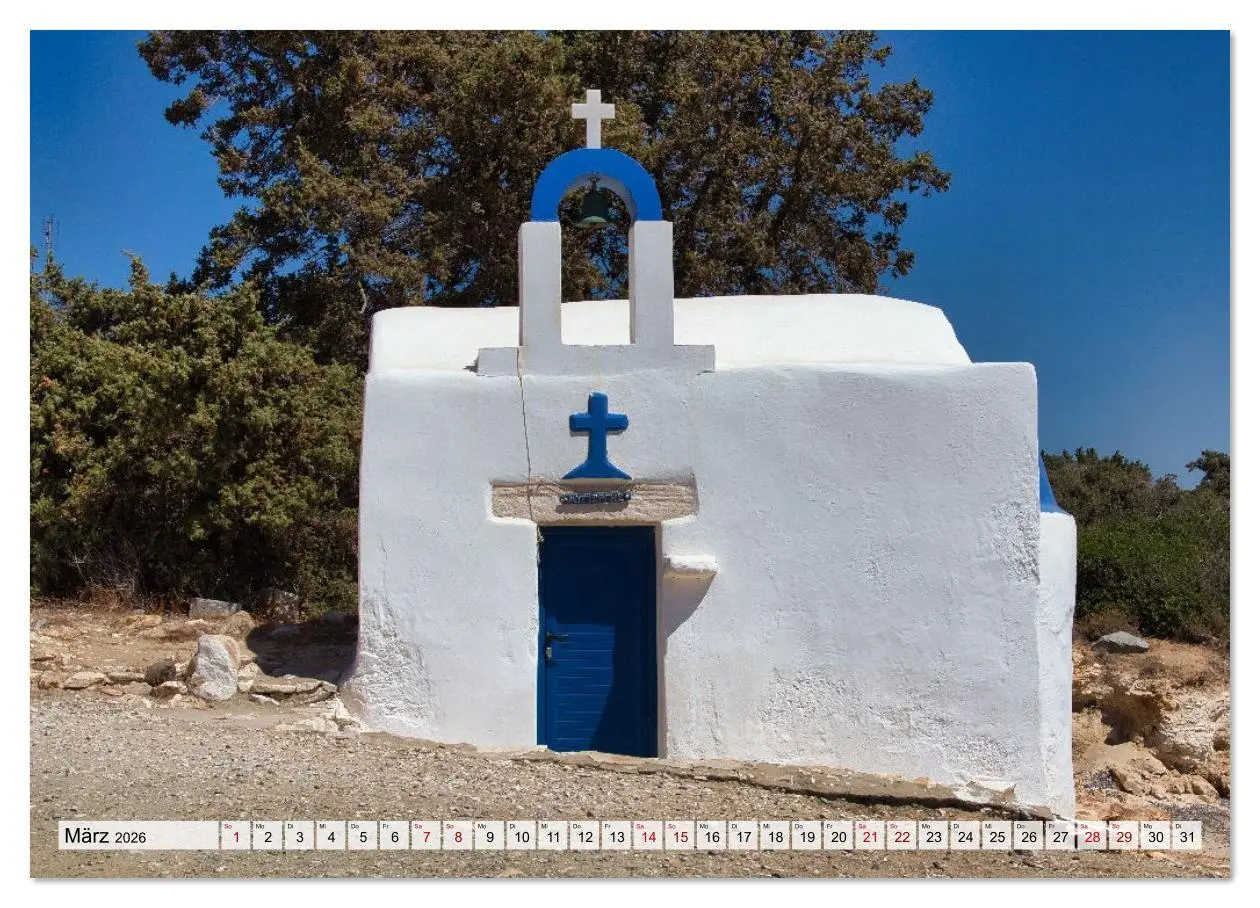 Bild: 9783516607895 | Die Insel Naxos - Ein Traum in blau und weiß (Wandkalender 2026 DIN...