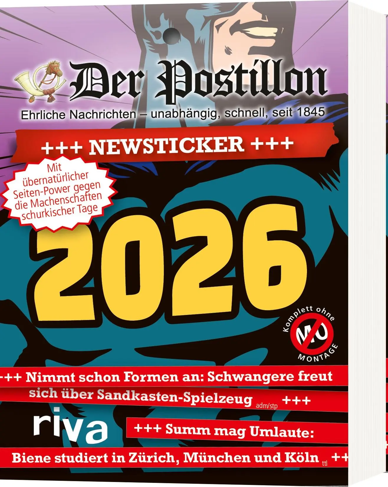 Cover: 9783742327895 | Der Postillon +++ Newsticker +++ 2026 | Stefan Sichermann | Kalender