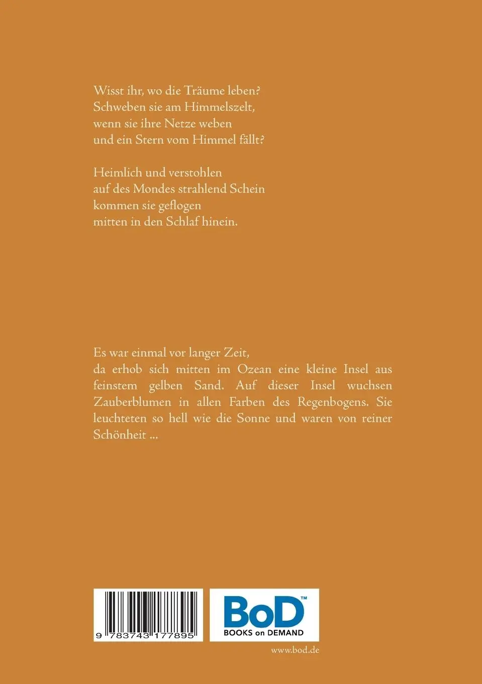 Rückseite: 9783743177895 | Die Insel mit den Zauberblumen | für Kinder und Erwachsene | Wacker