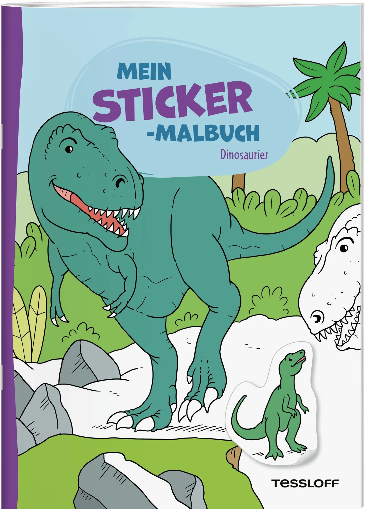 Cover: 9783788647995 | Mein Sticker-Malbuch. Dinosaurier | Mit 25 passgenauen Stickern | Lohr