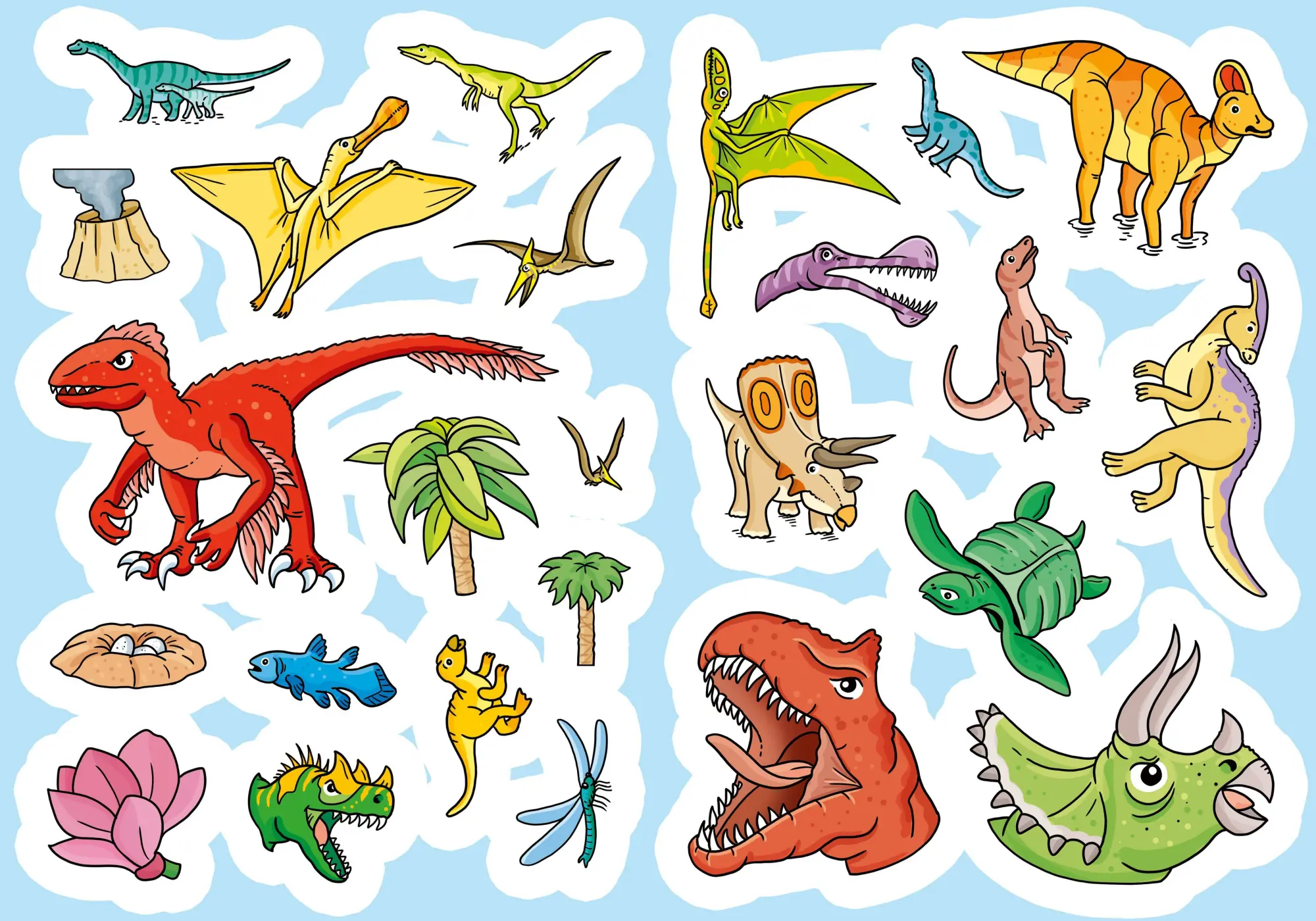 Bild: 9783788647995 | Mein Sticker-Malbuch. Dinosaurier | Mit 25 passgenauen Stickern | Lohr