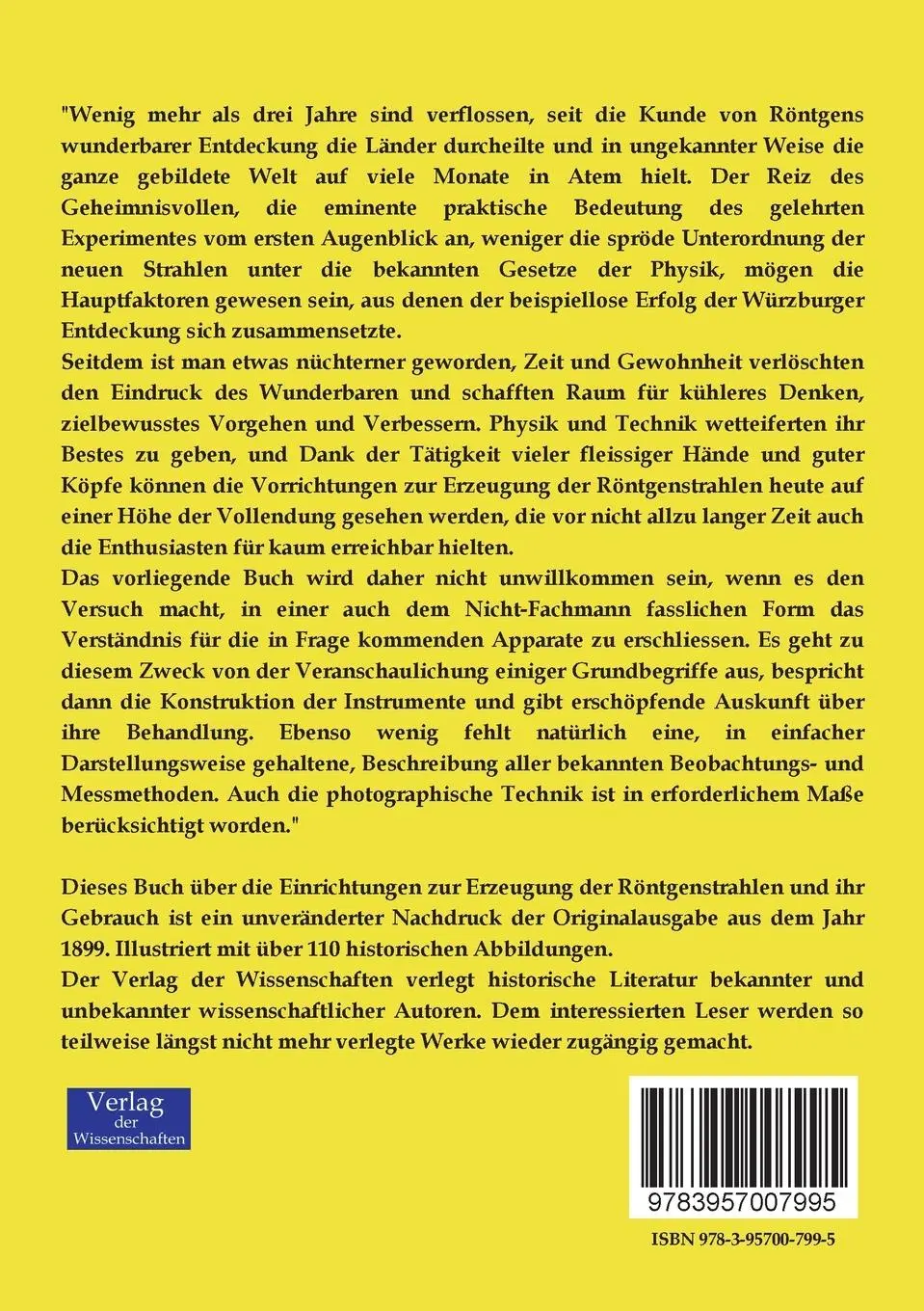 Rückseite: 9783957007995 | Die modernen Röntgenstrahlen - Einrichtungen und ihr Gebrauch | Donath