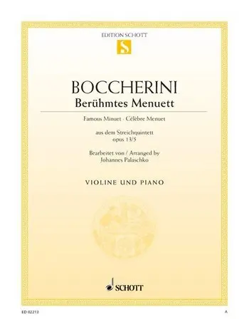 Cover: 9790001087995 | Menuet Op.13/5 | Luigi Boccherini | Buch | Schott Music