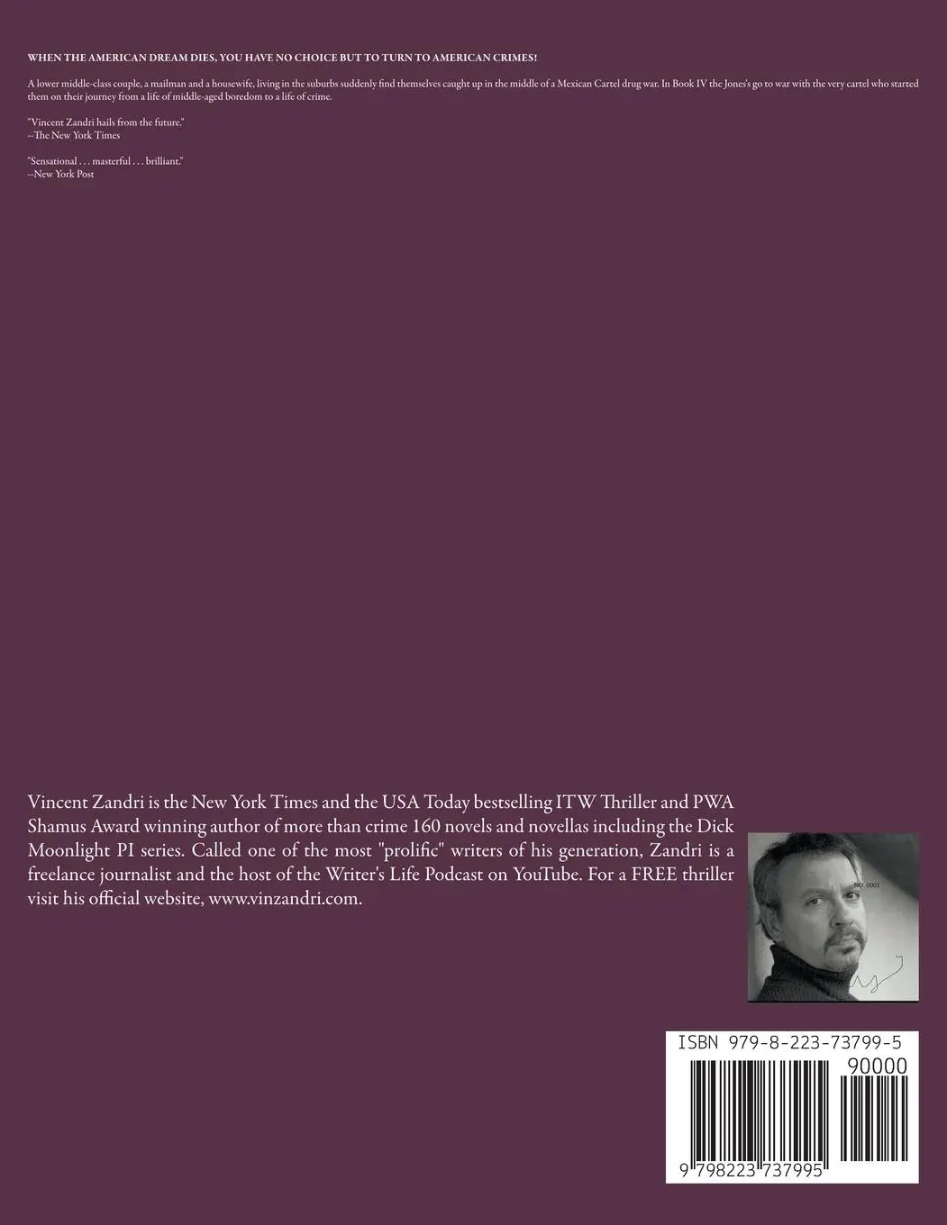 Rückseite: 9798223737995 | American Crime Story | Book IV | Vincent Zandri | Taschenbuch | 2023
