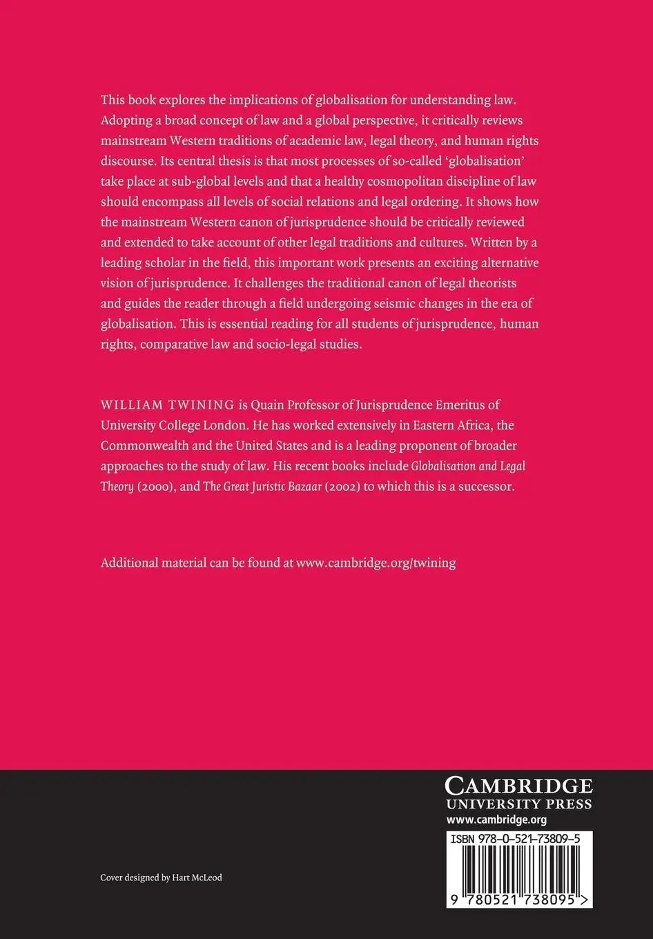 Rückseite: 9780521738095 | General Jurisprudence | Understanding Law from a Global Perspective