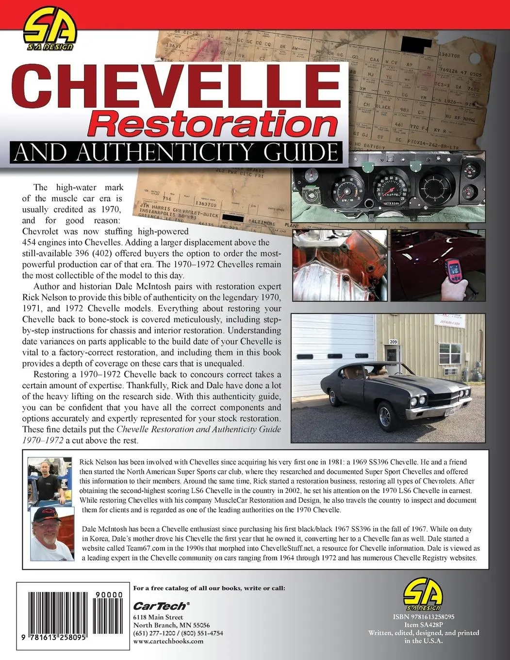 Rückseite: 9781613258095 | Chevelle Restoration and Authenticity Guide 1970-1972 | Nelson (u. a.)