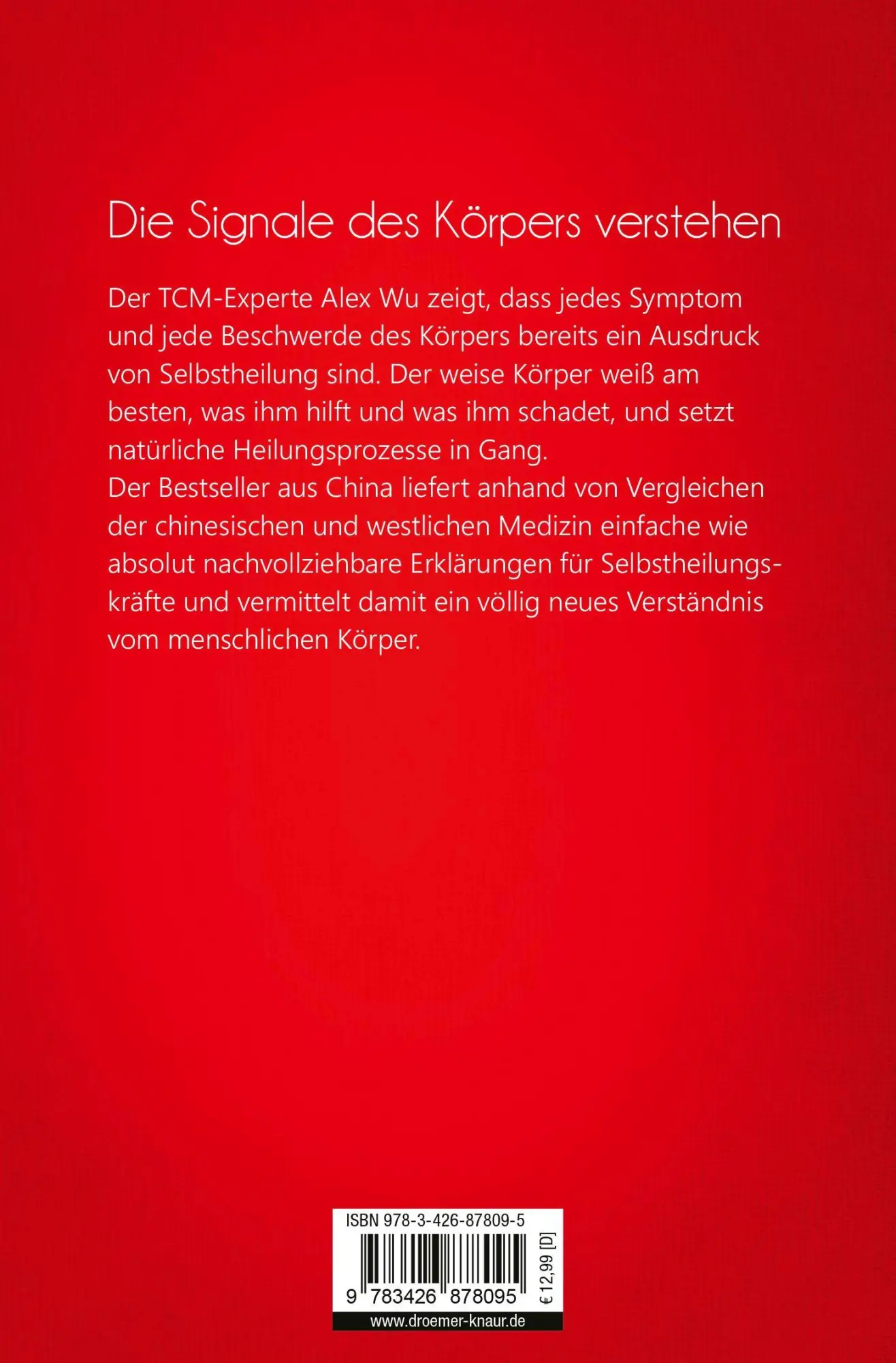 Rückseite: 9783426878095 | Wie der Körper sich selbst heilt | Alex Wu | Taschenbuch | 160 S.