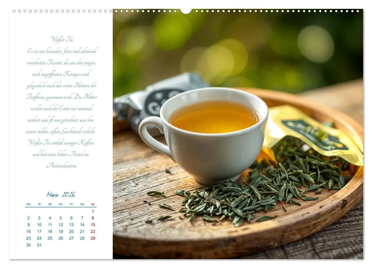 Bild: 9783457328095 | Ein Jahr in Tassen - Die Welt des Tees (Wandkalender 2026 DIN A2...