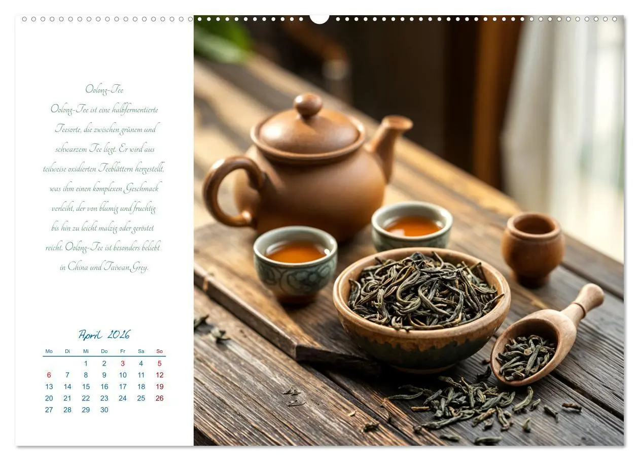 Bild: 9783457328095 | Ein Jahr in Tassen - Die Welt des Tees (Wandkalender 2026 DIN A2...