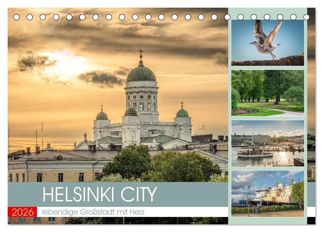 Cover: 9783457568095 | HELSINKI CITY (Tischkalender 2026 DIN A5 quer), CALVENDO...