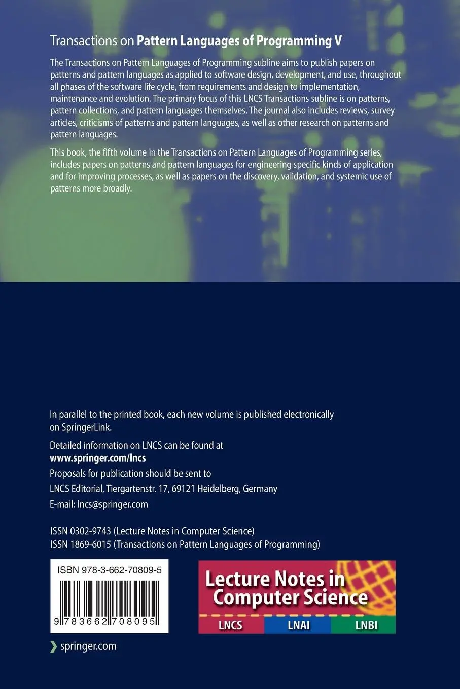 Rückseite: 9783662708095 | Transactions on Pattern Languages of Programming V | Taschenbuch | ix